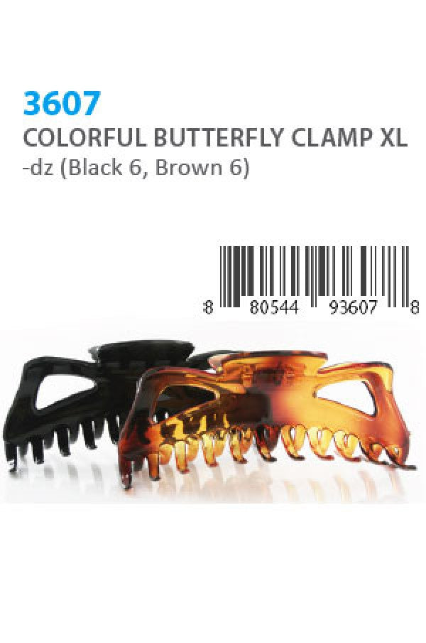 Colorful Butterfly Clamp XL 3607 -dz (BK 6, BR 6)