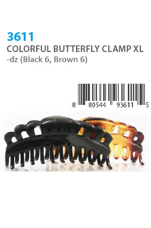 Colorful Butterfly Clamp XL 3611 -dz (BK 6, BR 6)