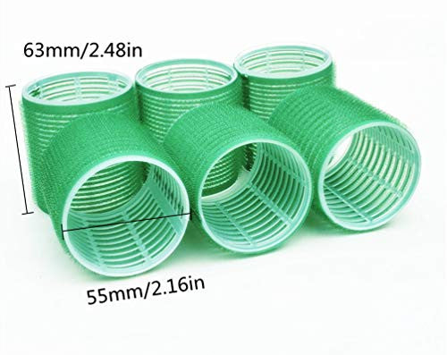 Hair Rollers, 12 Pack Self Grip Salon Hairdressing Curlers, Hair Curlers Sets, DIY Curly Hairstyle, Colors May Vary, JUMBO