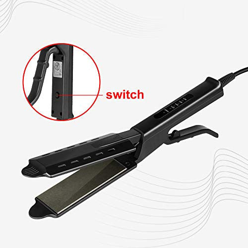 Hair Straightener Professional Glider Ceramic Tourmaline Ionic Flat Iron, Straightens & Curls with Four Adjustable Temperature,Hair Treatment Styling Tools,Wide Plate for All Hair Types,Frizz Free