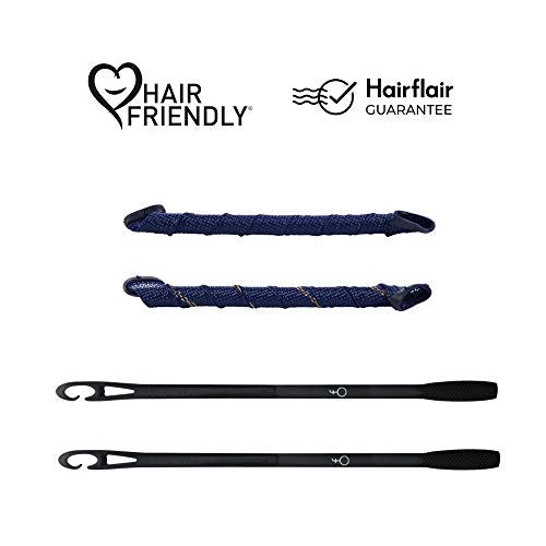 Curlformers Hair Curlers Deluxe Range Corkscrew Curls Styling Kit, 40 No Heat Hair Curlers and 2 Styling Hooks for hair up to 14" (35cm) long