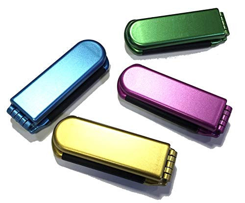 4 ALAZCO Folding Hair Brush With Mirror Compact Pocket Size Travel Car Gym Bag Purse Locker