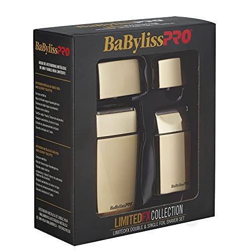 BaBylissPRO Collection BaBylissPRO LimtedFX – Duo de rasoirs à grille double et simple doré, 1 ct.