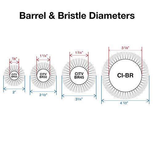 Olivia Garden 陶瓷 + Ion Turbo Vent 圆形猪鬃毛发刷,3 1/4 英寸