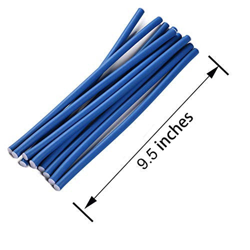 Curling Rods Flexi Rods Spiral Rollers Soft Bendy Hair Rollers, Diameter 0.8cm, Lenght 9.5". Haird Rollers Curlers(10 Rods)