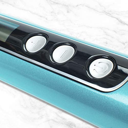 Fer à friser The Loud Mouth avec technologie infrarouge (32 mm) – Bigoudi plus grand pour tous les types de cheveux, même style professionnel – Boucles durables sans frisottis (bleu sarcelle)