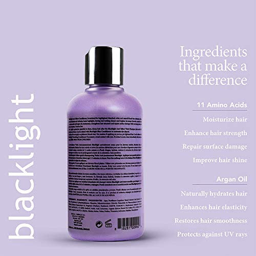 Oligo Professionnel Blacklight Violet Conditioner (8,5 oz) Toner anti-jaune | Protection des couleurs blanchies, blanches et blondes naturelles | Adapté aux végétaliens, brillance brillante