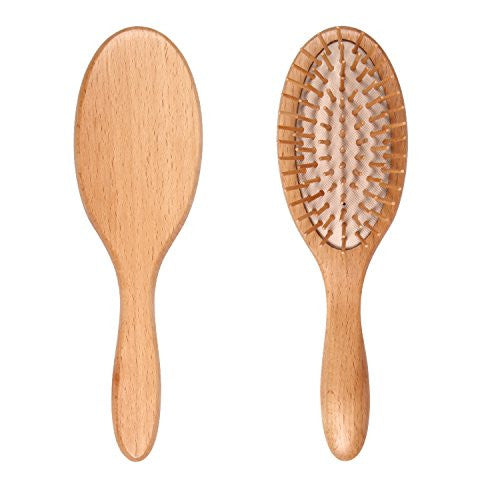 WeCoola Wooden Bristle Hair Brush is a Wood Brushes with Wooden Bristles can Stimulate Scalp to Help Scalp Massage & Hair Growth, Ideal of Anti Static Hairbrush for All Hair Type