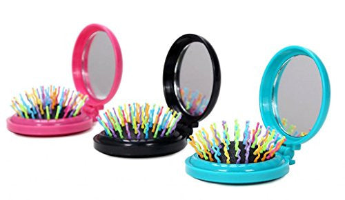 LOUISE MAELYS 1 pièces Mini peigne à cheveux de poche pliant avec miroir ensemble de voyage idée cadeau