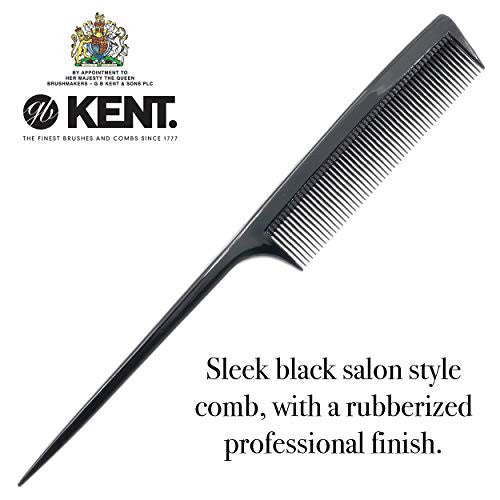 Kent SPC82 Salon-Style Dressing Cutting Comb with Fine Teeth - Tail Comb Professional Barber Haircut Comb for Styling and Teasing for All Hair Types - Kent Quality Handmade Barber Supplies