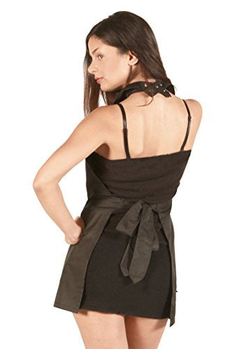 Tablier de veste Ladybird Line Pro noir résistant à l'eau, hydrofuge, idéal pour les stylistes, les toiletteurs d'animaux, les barbiers (grand/extra large)