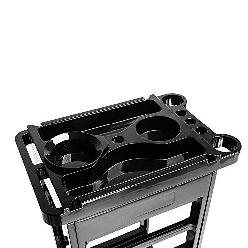 Salon SPA Rolling Trolley Storage Cart Coloring Beauty Salon Hair Dryer Holder with 5 Drawers for Tool Storage (Plastic)