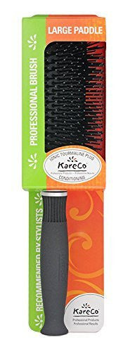 KareCo Large Paddle Brush, Detangling Hair Brush, Flat Hair Brush for Long Hair, Brush for Wet Hair, Cushioned Square Paddle Brush, Black Color
