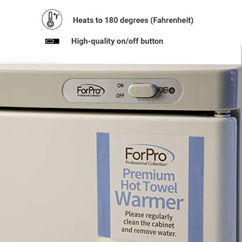 ForPro Premium Hot Towel Warmer, UV Sterilization, Allows for Mask Sterilization, Extra Large Capacity, Two Stainless Steel Racks