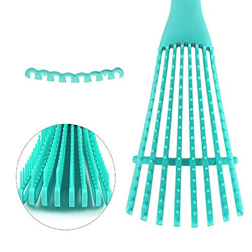 Detangling Brush for Black Natural Hair,Hair Detangler Brush for African American 3a/4b/4c Kinky Wavy,Curly,Coily,Thick Hair, Wet n Dry,Improve Hair Texture-Easy Clean (Green with Big Handle)