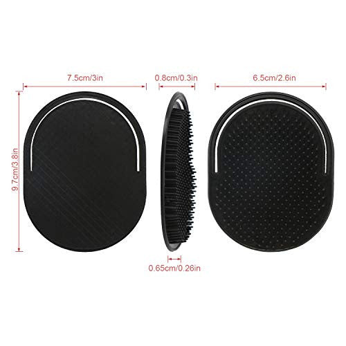 12pcs Palm Hair Brushes, Segbeauty Soft Portable Pocket Combs for Men, Black Scalp Massager Shampoo Hair Beard Brush Comb for Home Use Travel Office