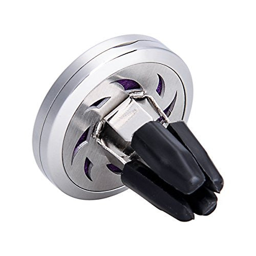Car Diffuser Vent Clip Aromatherapy Essential Oil Diffuser Stainless Steel Locket Cross Car Fragrance Air Freshener- Calm Driving