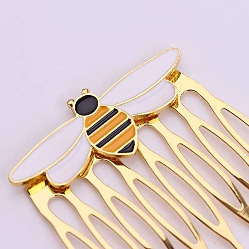 Women Hairpins Miraculous Bee Comb Gold Hair Comb Party Supplies Animal Enamel Hair Jewelry Costume