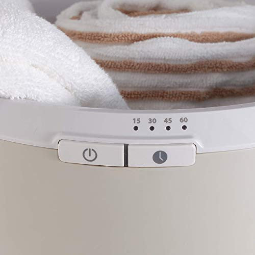 Zadro Sèche-serviettes de luxe ultra grand style seau avec arrêt automatique et 4 réglages de minuterie pour salle de bain, gris