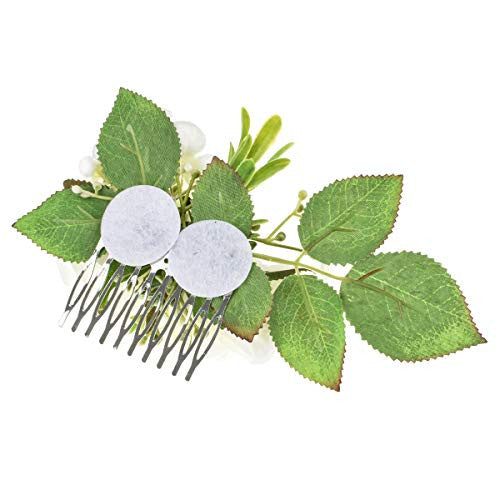 Vividsun Bridal Flower Comb Greenery Hair Comb Wedding Floral Headpiece
