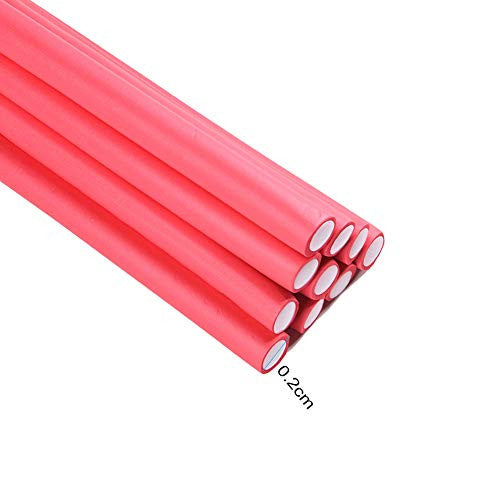 FASHION LADY 2Pack Twist Mousse Bigoudis Couleur Aléatoire Spirale Cheveux Mousse Bigoudi Rouleau Ensemble Pas de Cheveux Chauffés Flexible Mousse Twist Curls 20pcs Tiges Flex 9,5 pouces de longueur 2,0 cm de diamètre (20 tiges)