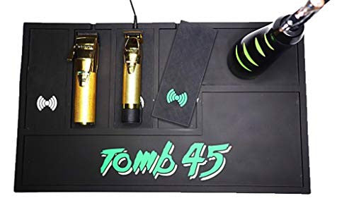 Powered Mat de Tomb45, tapis d'organisation avec capacité de chargement sans fil, chargement rapide sans fil pour téléphone, airpods, powerclips fixés aux tondeuses et tondeuses, et aérographe sans fil BeamTeam XL