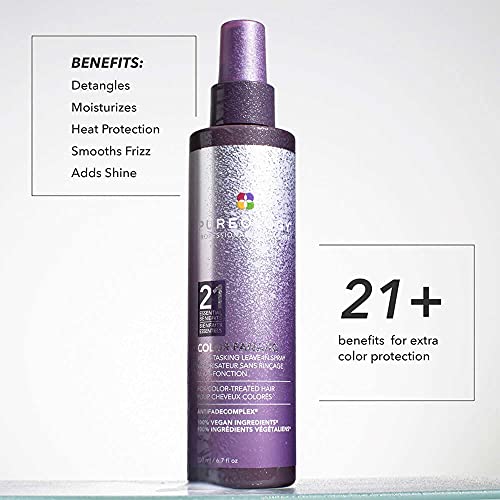Pureology Color Fanatic 免洗护发素顺发喷雾 | 防止褪色 | 热保护 | 纯素 | 6.7 液体盎司