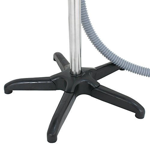 Height Adjustable Portable Salon Deep Shampoo Basin Sink Hair Treatment Bowl with Drain Hose- Black