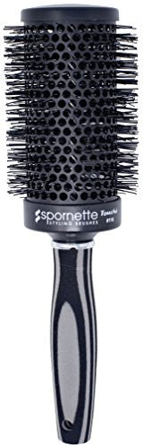 SPORNETTE Touche Nylon Bristle Round Brush 3 Inch #118 Lightweight Aluminum Professional Styling Round Brush Adding Volume, Lift, and Smoothing Medium & Long Hair Lengths All Hair Types