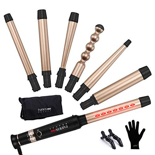 Parwin pro 7 in 1 outlet curling iron wand set