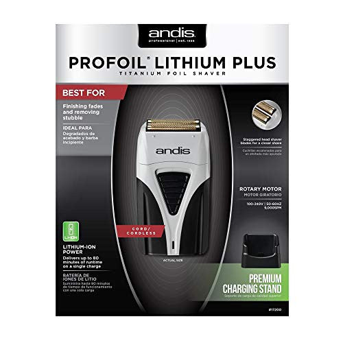 Andis Profoil Lithium Plus Titanium Foil Shaver 17200, 1 Ea, 1count