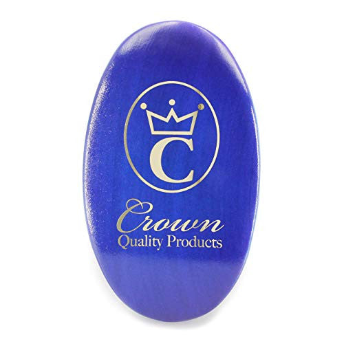 Crown Quality Products Royal Blue Medium Bristle Contour Wave Brush - “THE ORIGINAL” Curved Wave Brush - 360 Waves in Days