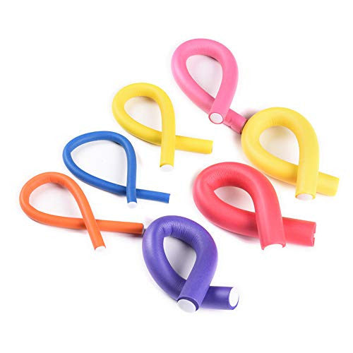 Rouleau à cheveux en mousse Soft Twist-Flexi, spirale flexible, tiges de bigoudi en mousse, ensemble de rouleaux, 1 paquet, diamètre 1,4 cm, tiges de curling Flexi-Rods, rouleaux à cheveux DIY (10 tiges)