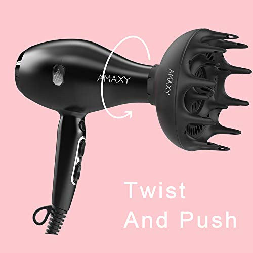 Reviving Lotus Hair Diffuser For Curly Hair - Revives Natural Curls and Waves - Adds Volume - Free Frizz - Professional Blow Dryer Diffuser - Not Universal Fit - Only fit 1.8 in diameter by AMAXY