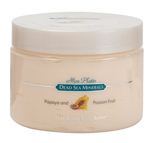 Mon Platin,DSM,死海矿物质,抗衰老身体黄油百香果木瓜味,10.2 液盎司/300 毫升
