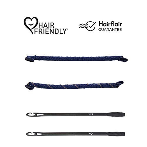 Curlformers Hair Curlers Deluxe Range Corkscrew Curls Styling Kit, 40 No Heat Hair Curlers and 2 Styling Hooks for Extra Long Hair up to 22" (55cm) long