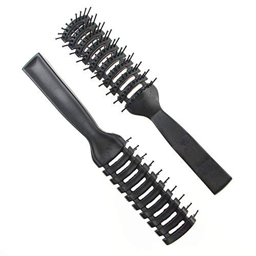 Hair Brush, Vent Brush For Women & Men, Vented Hairbrush for Blow Drying, Wet or Dry With Ball Tipped Bristles, For Short Straight Hair Perfect For Travel (Space Brush)