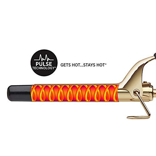 Hot Tools Fer à friser professionnel en or 24 carats pour boucles longue durée, 3/4 pouces