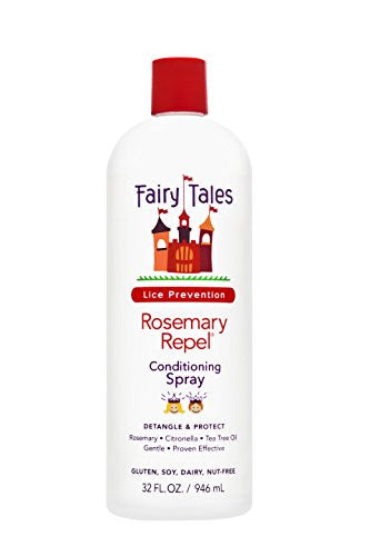 Fairy Tales Romarin Repel Daily Kid Conditioning Spray Recharge - Spray revitalisant contre les poux pour enfants pour la prévention des poux, 32 fl oz (paquet de 1)