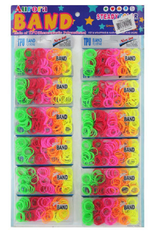 4245 Aurora Elastic Color Band (12/card)