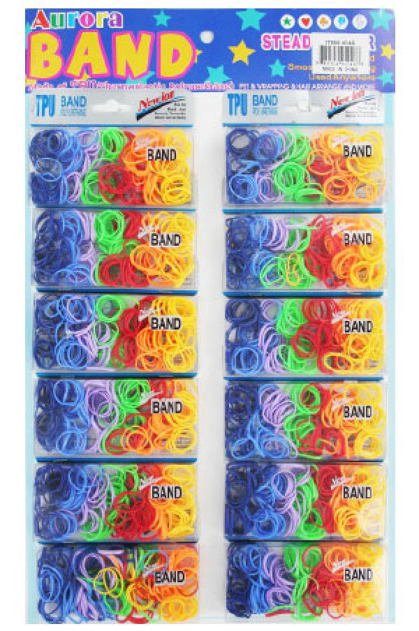 4246 Aurora Elastic Color Band (12/card)
