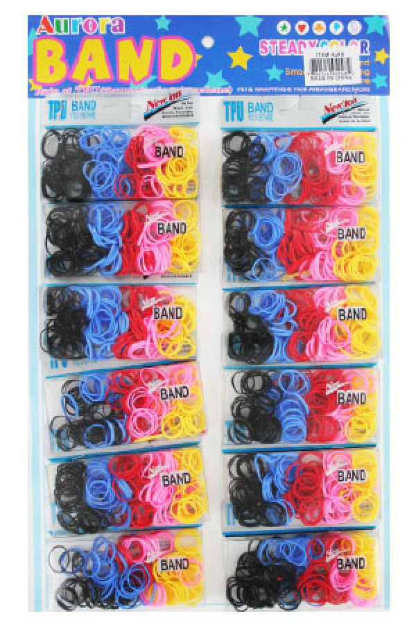 4248 Aurora Elastic Color Band (12/card)