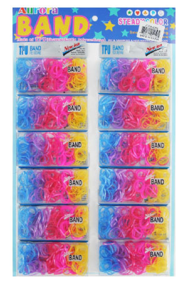 4250 Aurora Elastic Color Band (12/card)