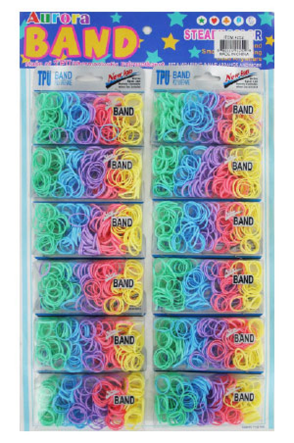 4252 Aurora Elastic Color Band (12/card)