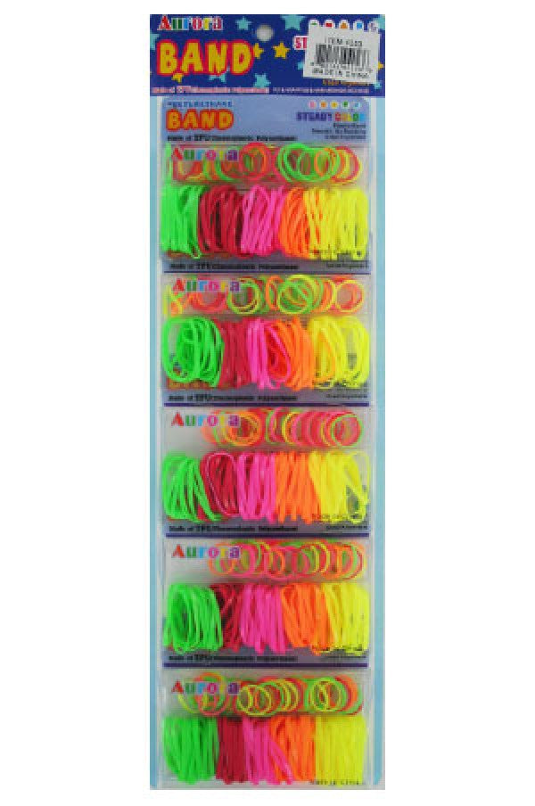 4253 Aurora Elastic Color Band (5/card)