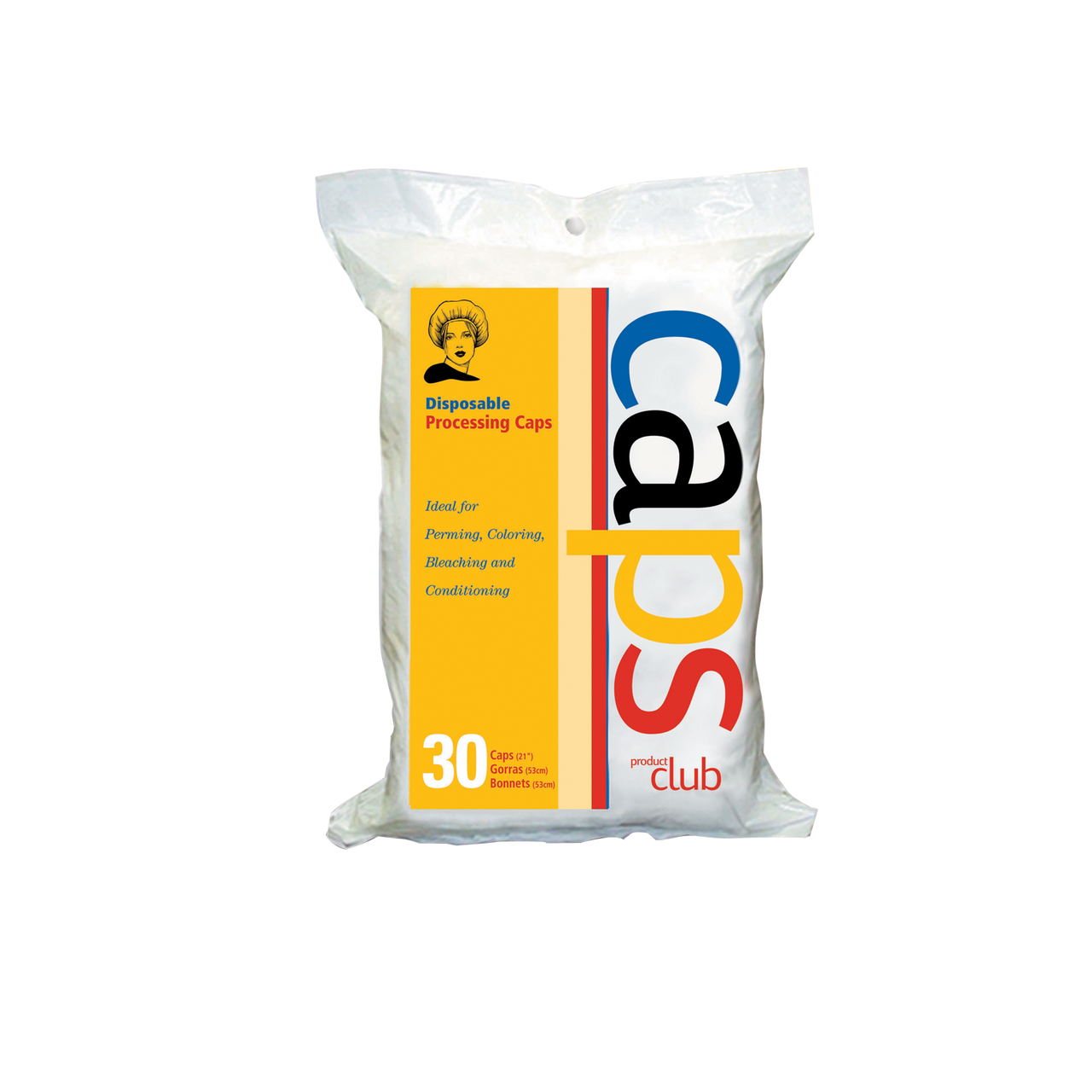 Product Club Plastic Processing Cap with Elastic 30 Count