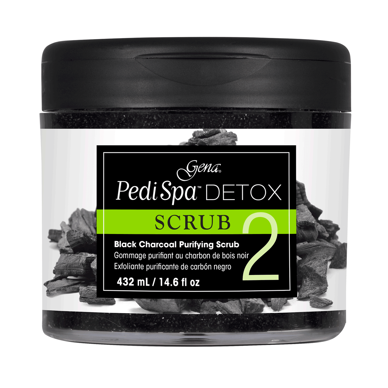 Gena Pedi Spa Detox Black Charcoal Emollient Creme 14.6 oz.