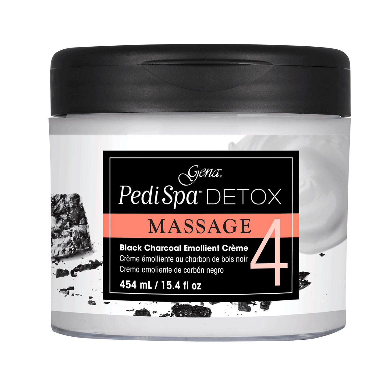Gena Pedi Spa Detox Black Charcoal Emollient Creme 15.4 oz.