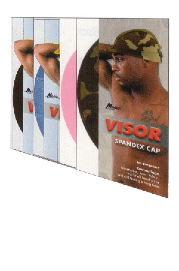 Magic 4793 Spandex Visor Cap (Black / Gray/ Light Pink) -dz