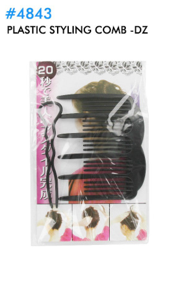 4843 Plastic Styling Comb -dz